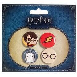 Harry Potter pack 4 badges Cutie Harry Potter & Hedwig
