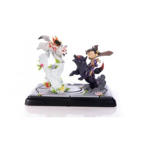 Okamiden statuette Chibiterasu vs. Dark Chibiterasu & Possessed Kuni 33 cm