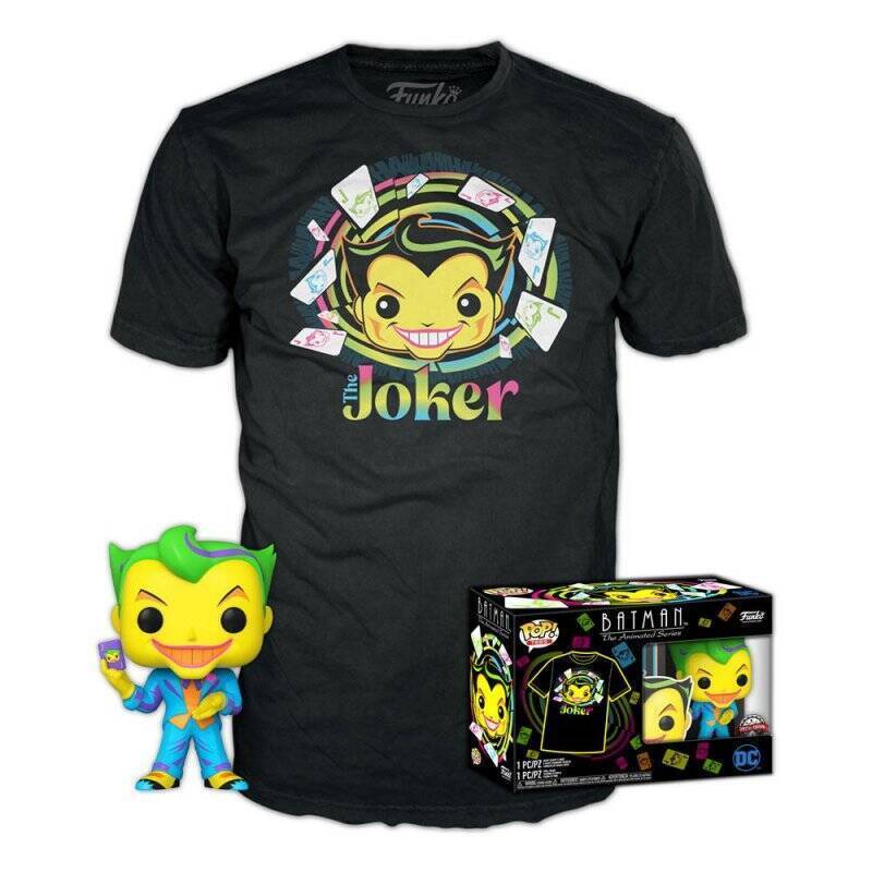 DC Comics POP! & Tee set figurine et T-Shirt Joker (BKLT) (M)