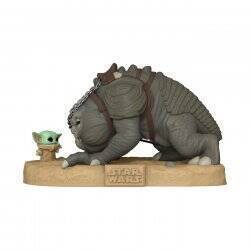 Star Wars: The Book of Boba Fett Super Sized Jumbo POP! Vinyl figurine Grogu with Rancor 25 cm