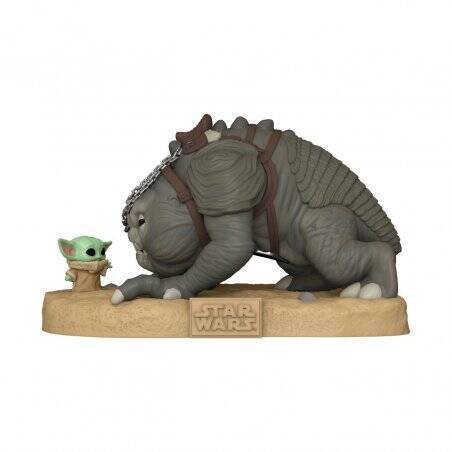 Star Wars: The Book of Boba Fett Super Sized Jumbo POP! Vinyl figurine Grogu with Rancor 25 cm