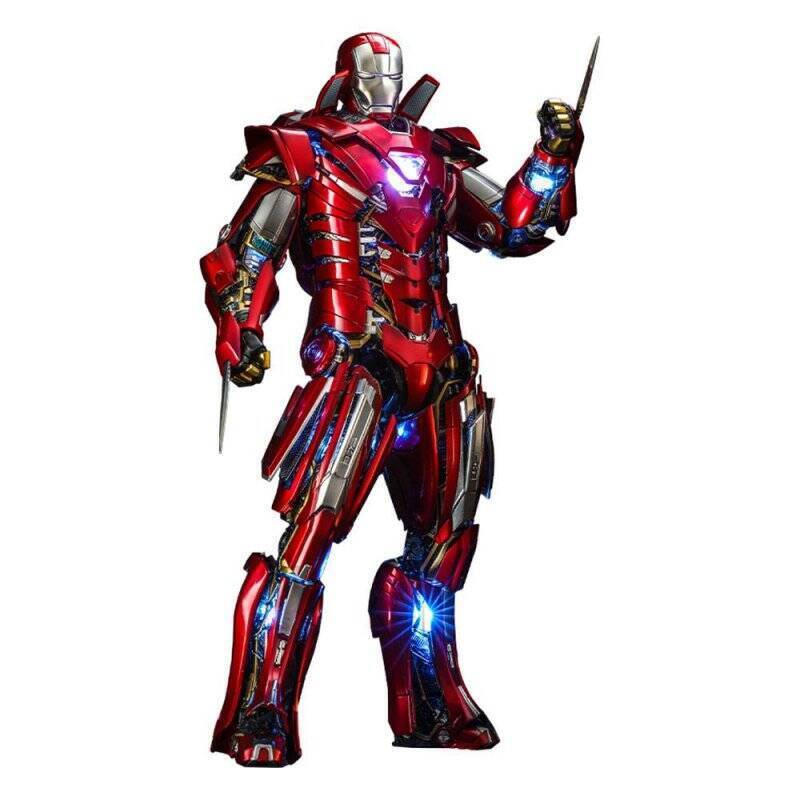 Iron Man 3 figurine Movie Masterpiece 1/6 Silver Centurion (Armor Suit Up Version) 32 cm