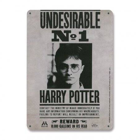 Harry Potter panneau métal Undesirable No. 1 15 x 21 cm