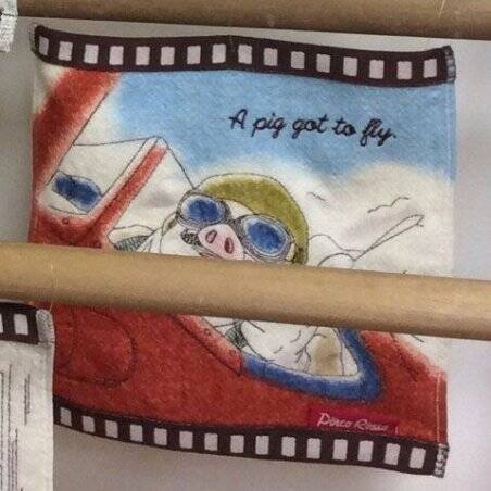 Porco Rosso serviette de toilette mains Marco's seaplane