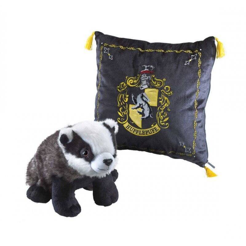 Harry Potter oreiller avec peluche House Mascot Hufflepuff