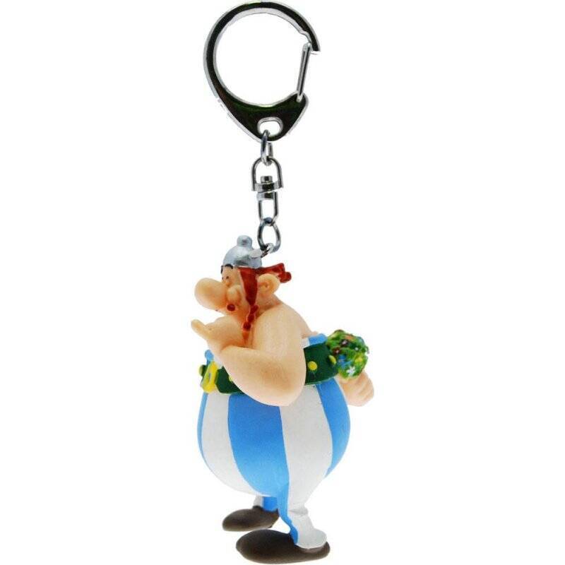 Asterix porte-clés Obelix avec des fleurs 13 cm