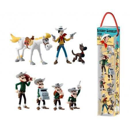 Lucky Luke tubo 7 figurines Characters 4 - 10 cm