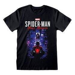 Spider-Man Miles Morales Video Game T-Shirt City Overwatch (XL)
