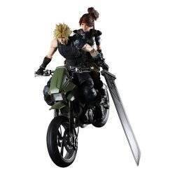 STOCK1 - Final Fantasy VII Remake Play Arts Kai figurines et véhicule Jessie, Cloud & Bike