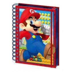 Super Mario cahier à spirale A5 Wiro 3D Mario