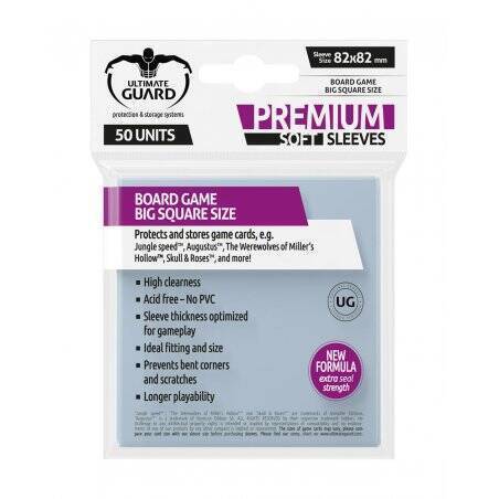Ultimate Guard 50 pochettes Premium Soft Sleeves jeux de plateau au format grand carré