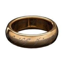 Le Seigneur des Anneaux bague tungstène Anneau Unique (plaqué or) Taille 10