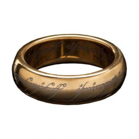 Le Seigneur des Anneaux bague tungstène Anneau Unique (plaqué or) Taille 10