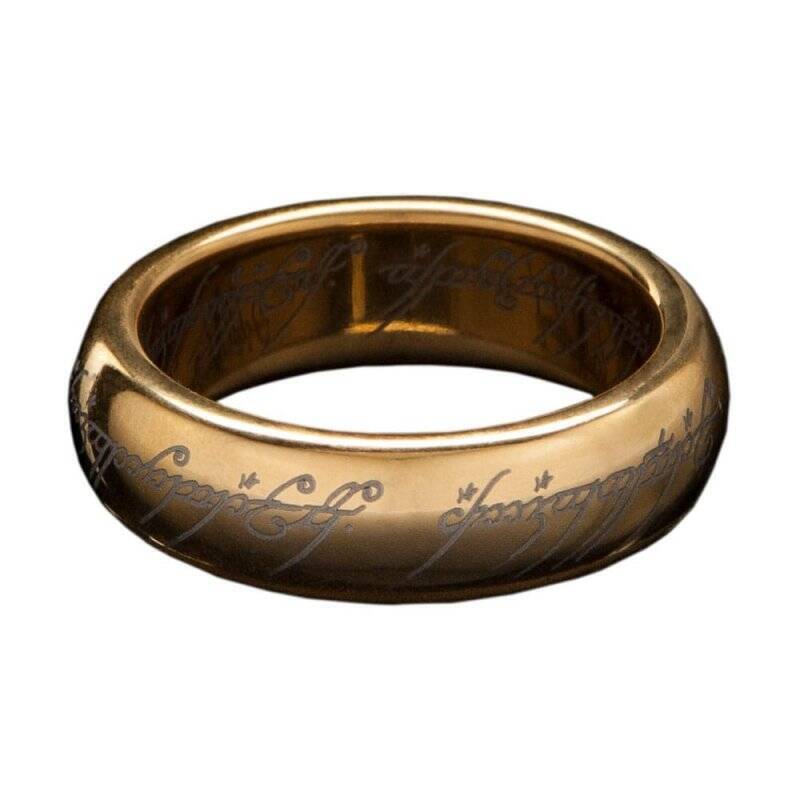 Le Seigneur des Anneaux bague tungstène Anneau Unique (plaqué or) Taille 11