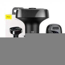 Baseus FM Transmitter T typed Bluetooth 2xUSB microSD (Black)