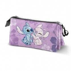 STITCH & ANGEL - Lila - Trousse Triple '23x11x7cm'