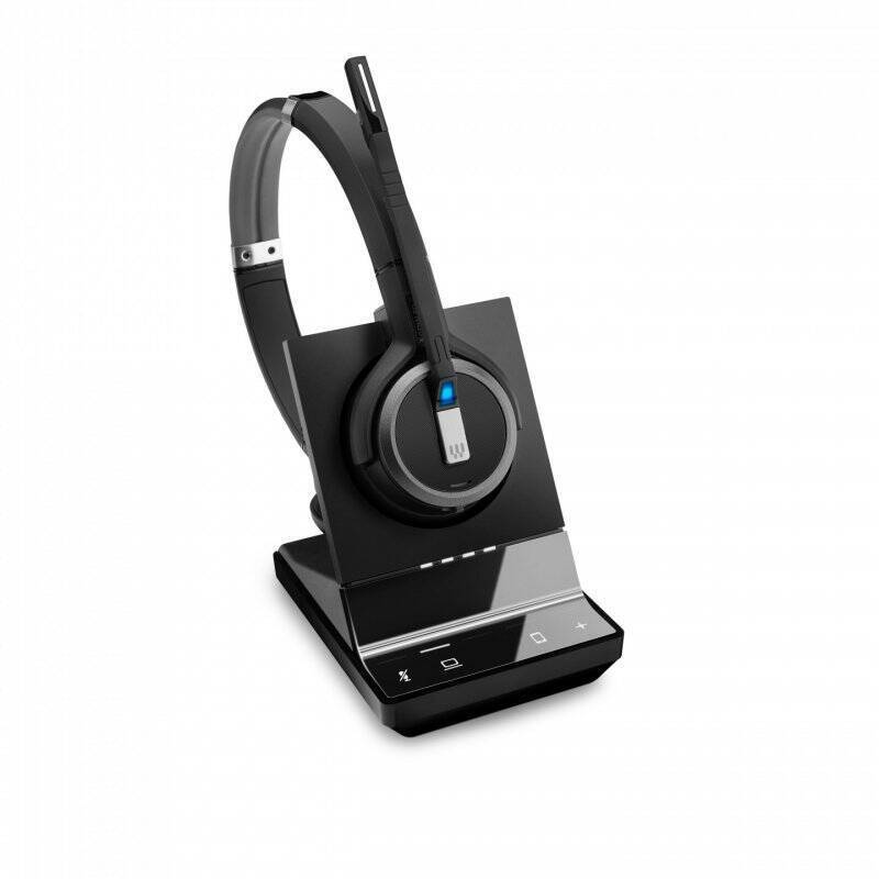 EPOS IMPACT SDW 5063, Beidseitiges kabelloses DECT-Headset Noise Cancelling-System, Stereo Sound, Optimiert für UC und 
