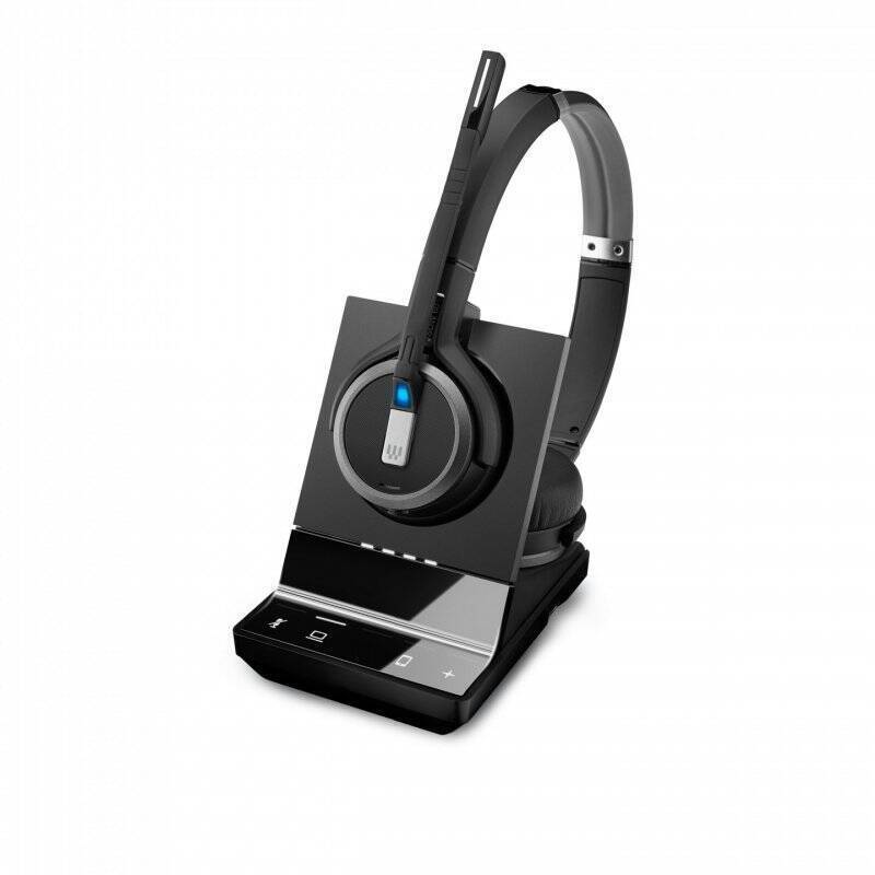 EPOS IMPACT SDW 5063, Beidseitiges kabelloses DECT-Headset Noise Cancelling-System, Stereo Sound, Optimiert für UC und 