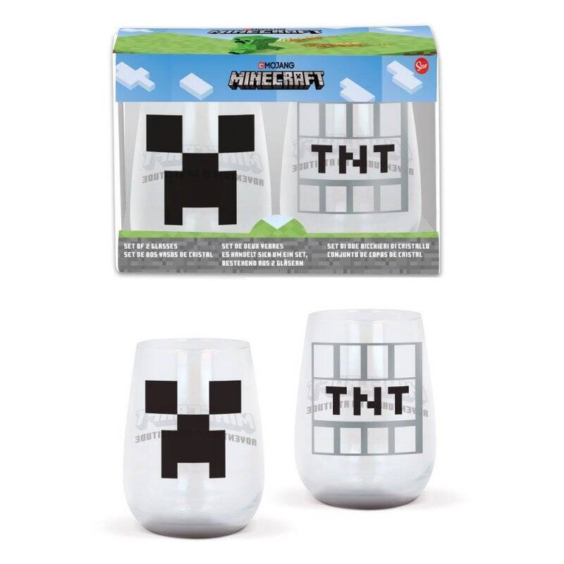 MINECRAFT - Set de 2 verres en cristal 510ml