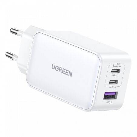 UGREEN USB-A+2xUSB-C 65W GaN Tech Ladegerät, weiß
