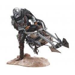 THE MANDALORIAN - Din Djarin avec Speeder - Statuette Prem. Coll. 25cm