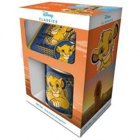 Le Roi Lion - Coffret cadeau : tasse, sous-verre et porte-clés Simba