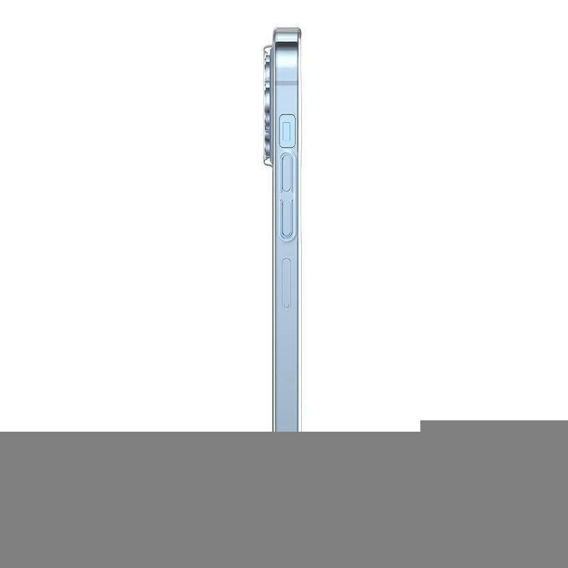 Phone case Baseus Magnetic Crystal Clear for iPhone 13 Pro (transparent) with all-tempered-glass screen protector and cl