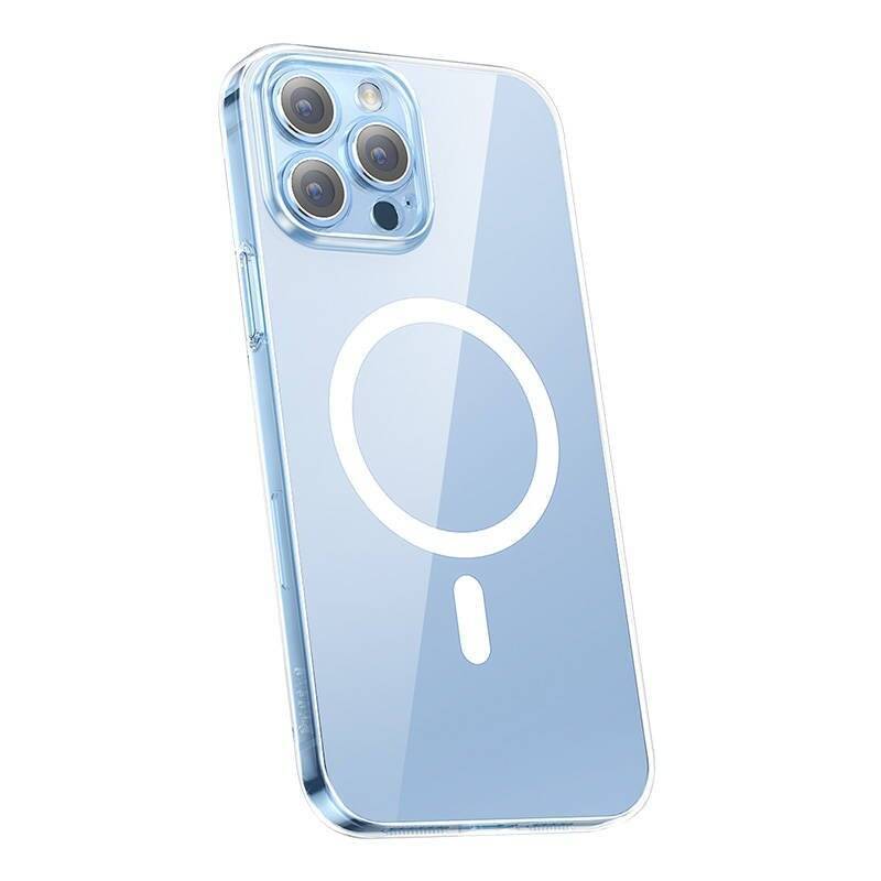 Phone case Baseus Magnetic Crystal Clear for iPhone 13 Pro (transparent) with all-tempered-glass screen protector and cl