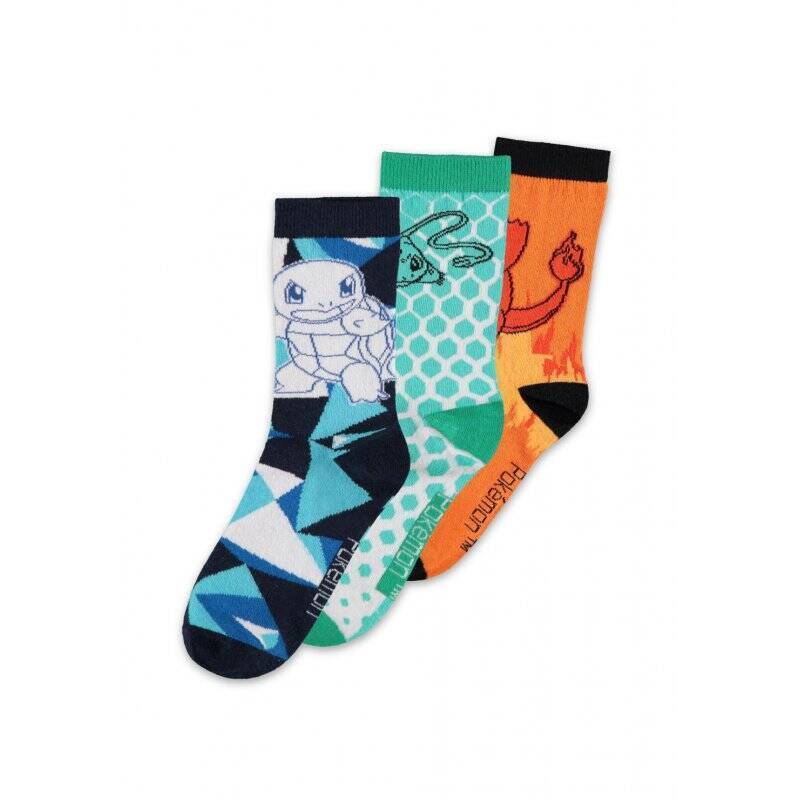 POKEMON - Vibrant - Pack de 3 Paires de Chaussettes (T43/46)
