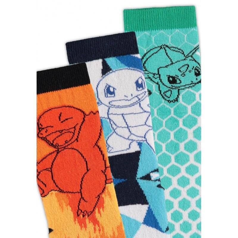 POKEMON - Vibrant - Pack de 3 Paires de Chaussettes (T43/46)