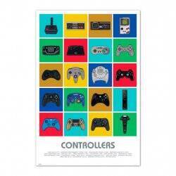 GAMERS - Manettes - Poster 61x91cm