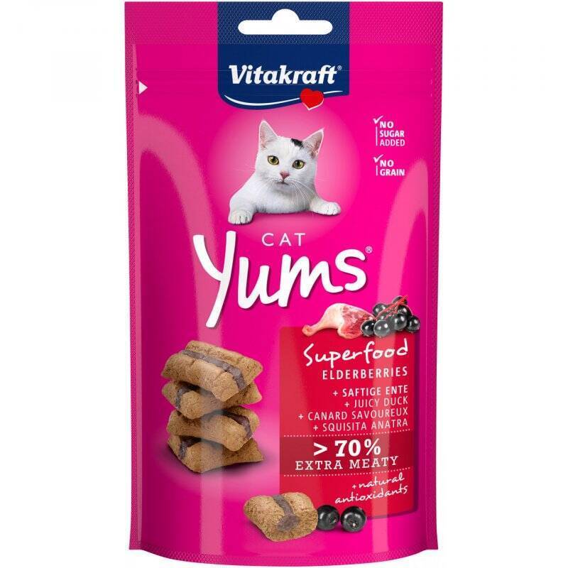 Vitakraft - Cat Yums® superfood with Duck and Elderberry