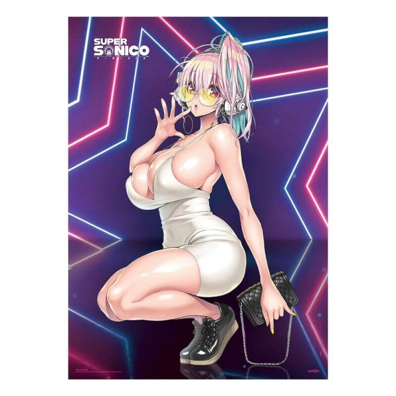 Super Sonico wallscroll Super Star Fabric Poster 84 x 118 cm
