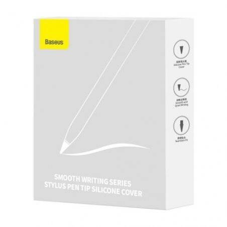 Baseus Tablet Tool Pen Replaceble Silicone Tips (12 pcs) for Stylus Pen (Soft), White (ARBJ020002)