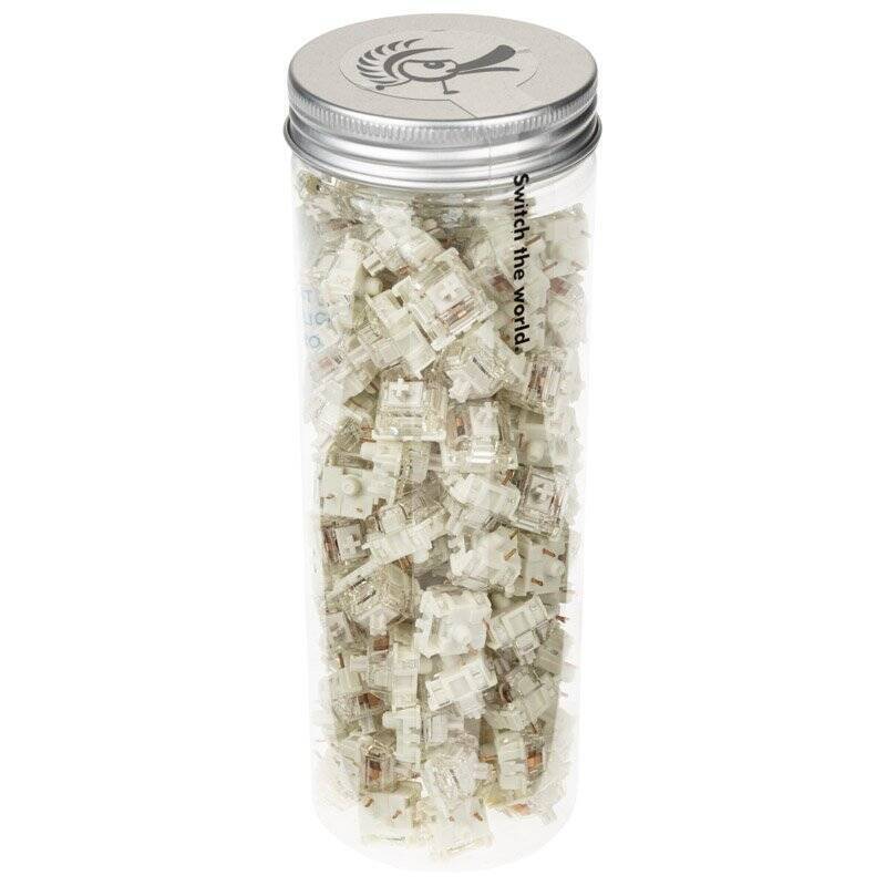 Ducky Gateron G Pro White Switches, mechanisch, 3-Pin, linear, MX-Stem, 38g - 110 Stück