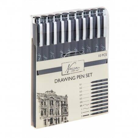 Nassau - Drawing Pen Set Fineliners 10pcs - (K-AR0819/GE)