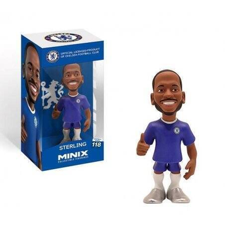 Minix - Football Stars 118 - Chelsea Football Club - Raheem Sterling 17 - Figurine 12cm