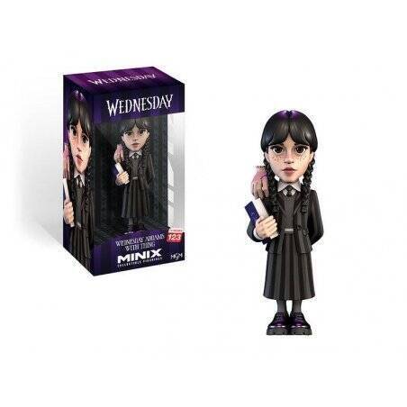 Minix - TV Series 123 - Mercredi - Mercredi Addams avec La Chose - Figurine 12cm