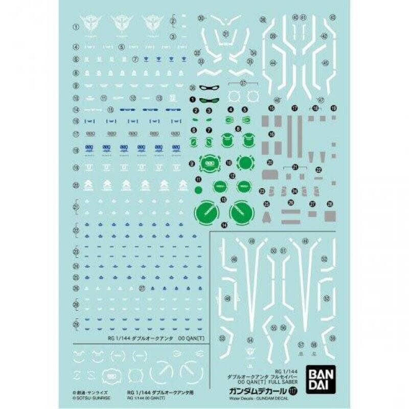 GUNDAM - RG 1/144 Decal 117 00 QanT - Model Kit