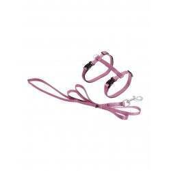 Flamingo - Ziggi Cat harness with line - Pink