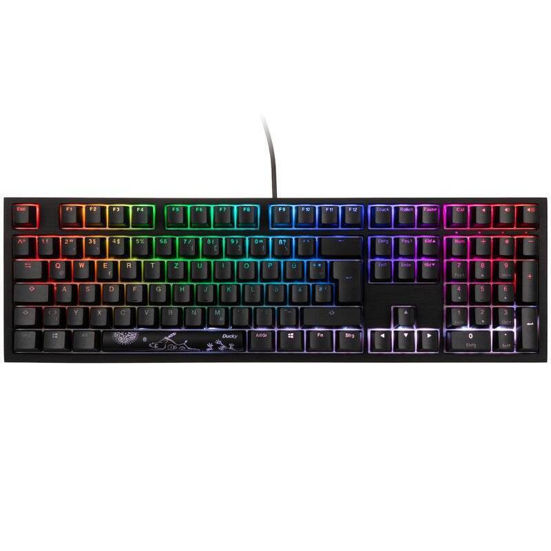 Ducky Shine 7 PBT Gaming Tastatur, MX-Speed-Silver, RGB LED - blackout
