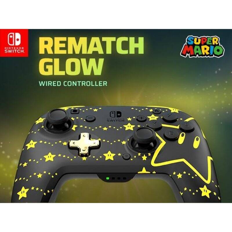 Official Wireless Deluxe Controller Glow Super Star - Nintendo Switch