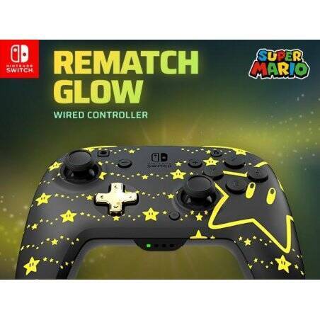 Official Wireless Deluxe Controller Glow Super Star - Nintendo Switch