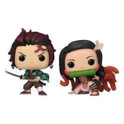 Demon Slayer: Kimetsu no Yaiba pack 2 POP! Animation Vinyl figurines Tanjiro & Nezuko cm