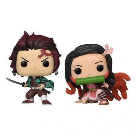 Demon Slayer: Kimetsu no Yaiba pack 2 POP! Animation Vinyl figurines Tanjiro & Nezuko cm
