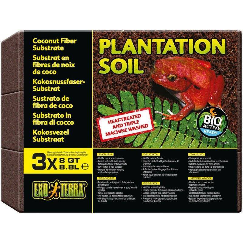 EXOTERRA - Plantation Soil 3 X 8.8L Tropical Substrate  - (222.5091)