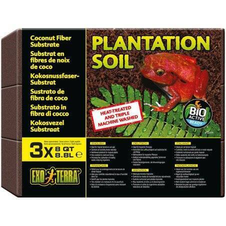 EXOTERRA - Plantation Soil 3 X 8.8L Tropical Substrate  - (222.5091)