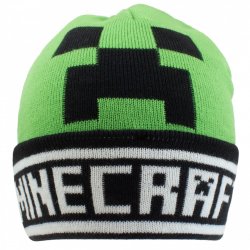 Minecraft - Bonnet Vert et Noir Visage de Creeper