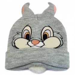 Disney - Bonnet à pompon Gris Bambi Visage de Panpan