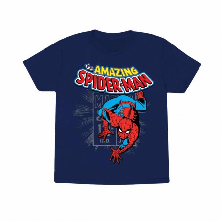 Marvel - T-shirt Enfant Bleu Marine The Amazing Spider-Man- 5-6 ans